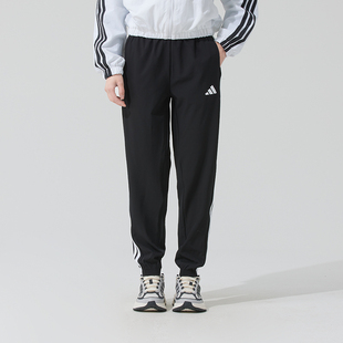 阿迪达斯adidas女款裤子2026夏季新款运动裤健身训练跑步梭织长裤