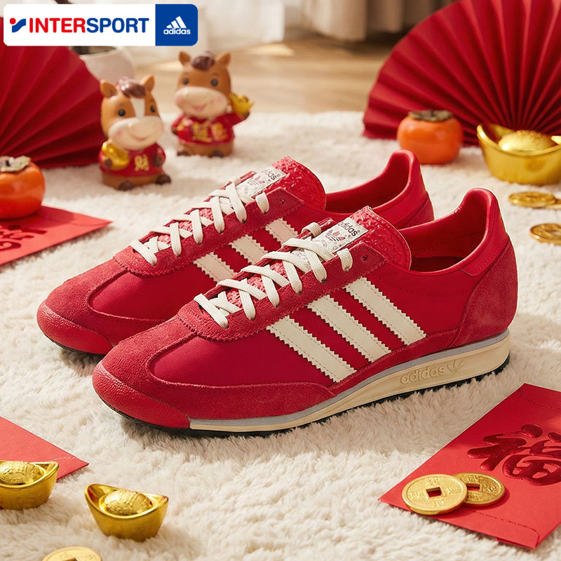 阿迪达斯三叶草鞋子女鞋新年款复古运动鞋本命年红色休闲鞋女婚鞋,运动鞋new,运动休闲鞋,淘宝优惠券,粉丝福利购,淘宝优惠卷