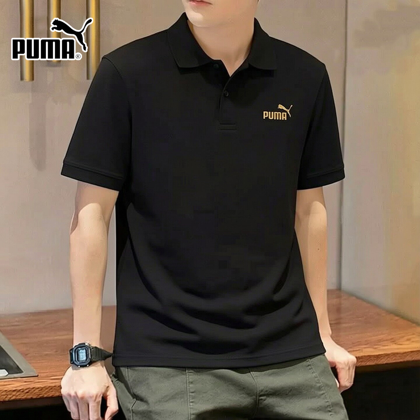 茵特丨PUMA彪马POLO衫男装2026秋季新款翻领短袖运动服透气T恤衫图片