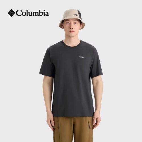 Columbia哥伦比亚圆领短袖26夏季户外透气圆领运动半袖T恤AE9852