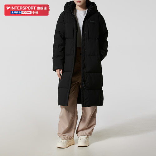 Discovery探索户外长款羽绒服女装2025冬季休闲连帽保暖羽绒外套