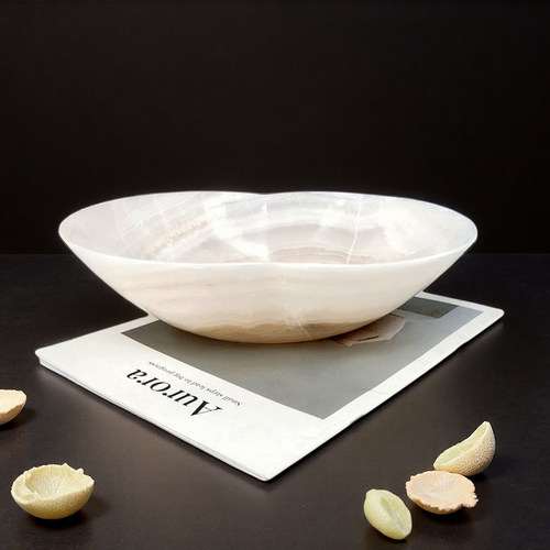 法式侘寂玉石川纹轻奢招财果盘