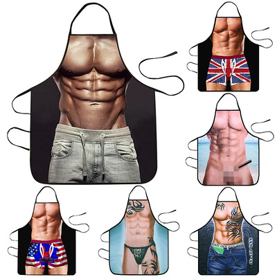 创意肌肉围裙搞怪腹肌厨房