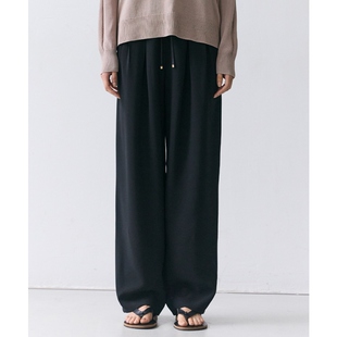 女ONWARD 通勤速干触感休闲半阔腿裤 BEIGE 高智感时尚