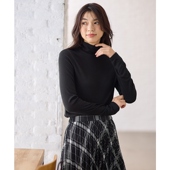 any FAM可机洗人造丝气质适宜罗纹高领针织衫 女ONWARD