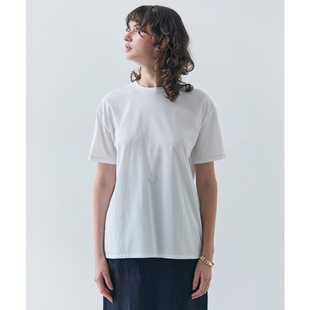 圆领T恤女ONWARD 通勤小众可机洗VERONICA彩色缝线半袖 BEIGE 时尚