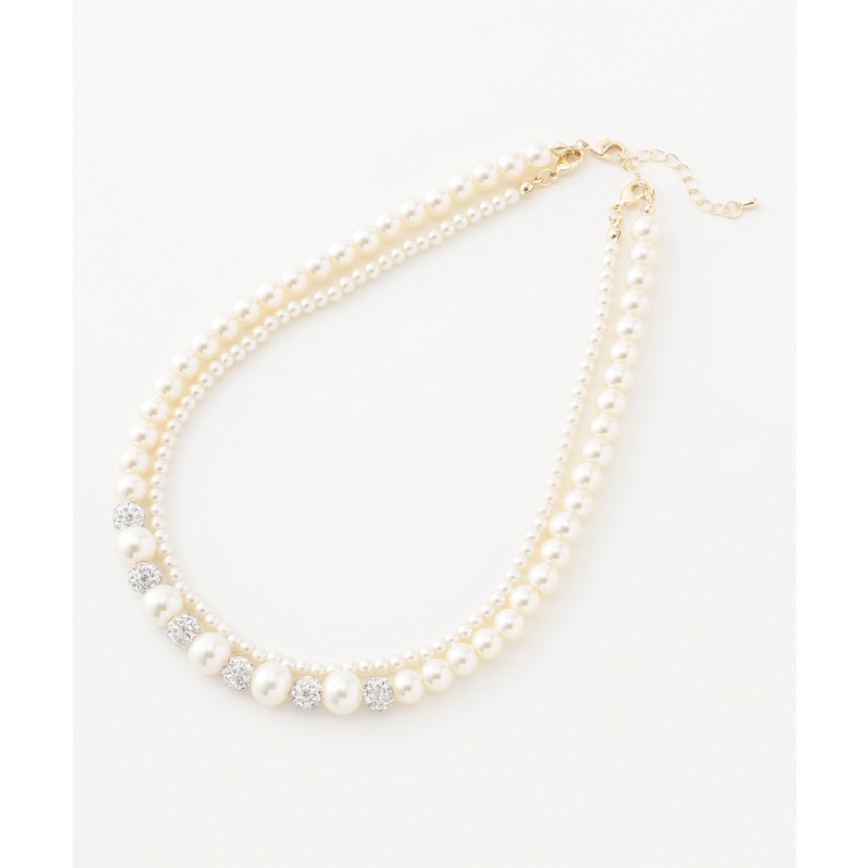 any SiS甜美日系温柔气质2WAY珍珠风格项链女ONWARD