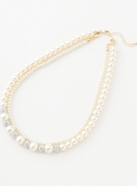 any SiS甜美日系温柔气质2WAY珍珠风格项链女ONWARD