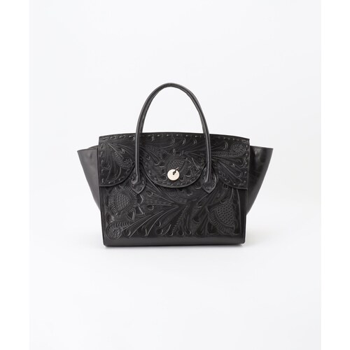 GRACE CONTINENTAL 高级感浮雕系列真皮手提包复古通勤牛皮腋下架