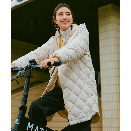 UNFILO×TAION中长款可拆卸帽羽绒服冬CMUKNW0009日系轻奢ONWARD