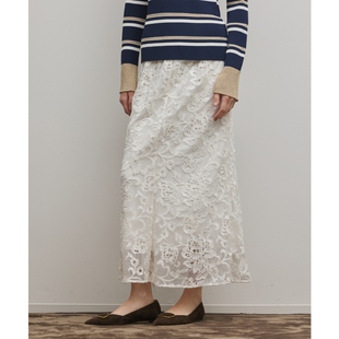 GRACECONTINENTAL时尚 气质设计感薄纱蕾丝鱼尾半身裙女ONWARD