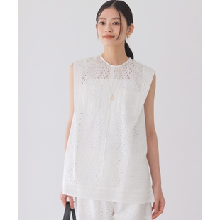 衬衫 女式 女ONWARD 简约优雅气质官网限定刺绣蕾丝无袖 组曲时尚