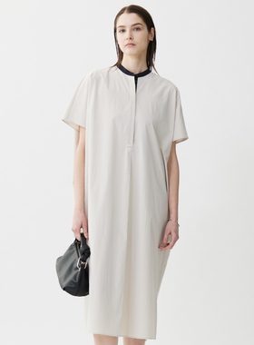 ICB时尚适宜简约气质RENU软款打字机带领连衣裙女ONWARD