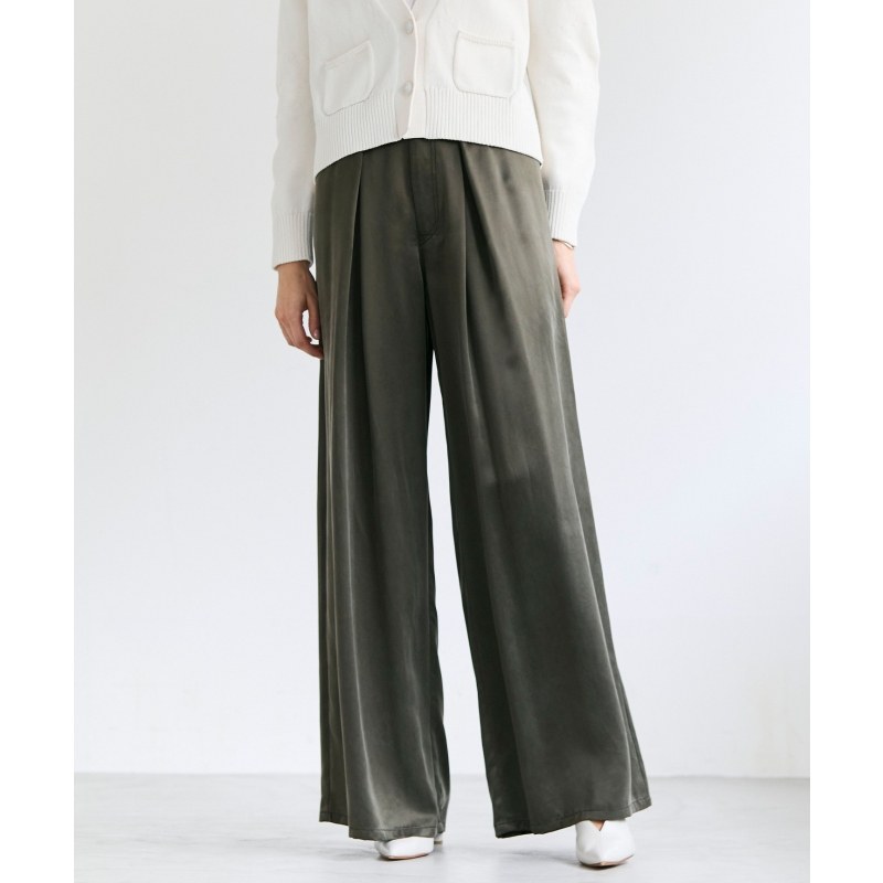 BEIGE，优雅高智感通勤气质FRANKLIN褶皱收褶阔腿裤女ONWARD