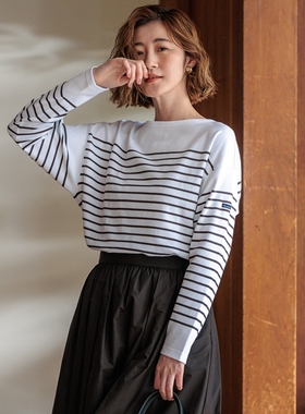 23区可洗Armor-lux九分条纹简约气质上衣女ONWARD