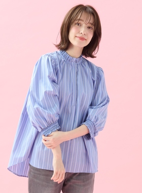 any FAM接触冷感UV切割御菌防臭速干任何功能荷叶边衬衫女ONWARD