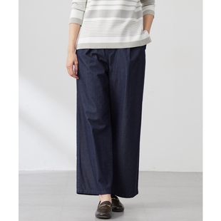 J.PRESS可水洗时尚 女ONWARD 设计休闲适宜牛仔宽直腿裤