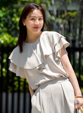 any SiS温柔气质时尚凉感速干UV防护清爽随性开领衬衫女ONWARD