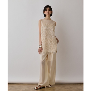 上衣女ONWARD 气质设计感透明流苏无袖 GRACE CONTINENTAL时尚