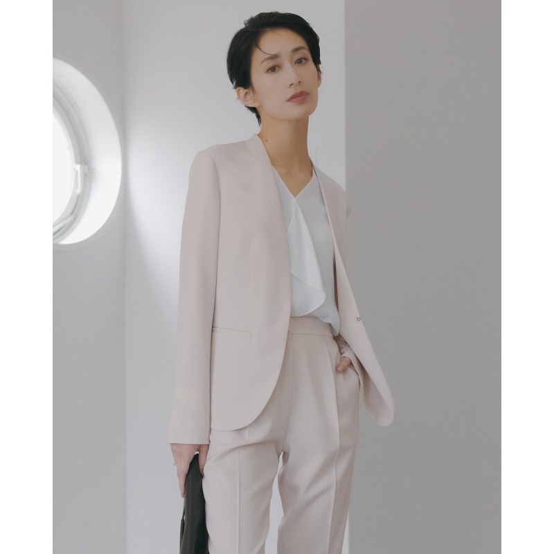 ICB可洗通勤简洁干练修身无领女士西装外套