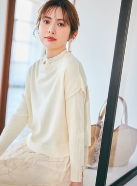 any SiS 2SET温柔针织毛衣背心两件套套装女日系轻奢ONWARD秋冬