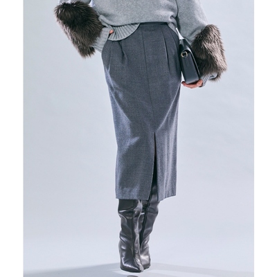 BEIGE，高智感Oggi 11月号刊载TERNES双褶裥羊毛半身裙女ONWARD