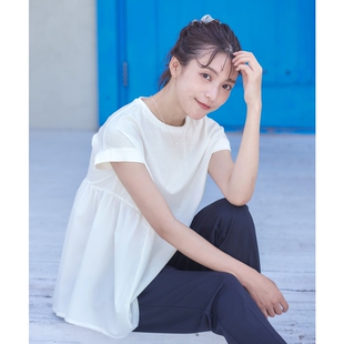 Tiaclasse可洗生物丝光下摆荷叶边套头衫 女ONWARD