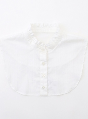 J.PRESS简约适宜小众设计可清洗BEZ高领荷叶边装饰上衣女ONWARD