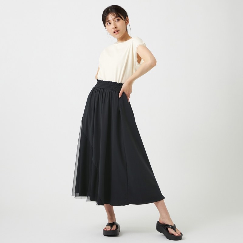 Chacott BALANCE蕾丝拼接轻质塔夫绸裙女ONWARD