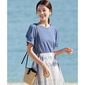 Tiaclasse简约时尚 抵御紫外线接触冷感心形领上衣女ONWARD