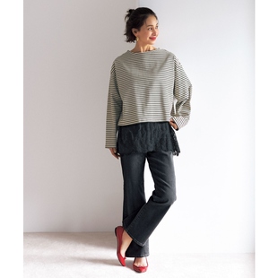 UNFILO适宜休闲清新显瘦牛仔喇叭裤 女ONWARD