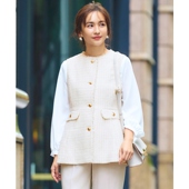 any SiS花哨简约气质时尚 粗花呢腰饰马甲外套女ONWARD