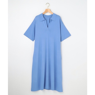 组曲时尚气质简约感透明弹力水手领针织连衣裙女ONWARD