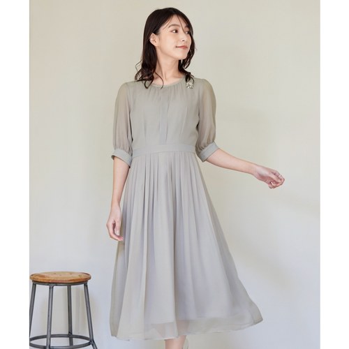 Tiaclasse气质适宜温柔可洗雪纺连衣裙女ONWARD