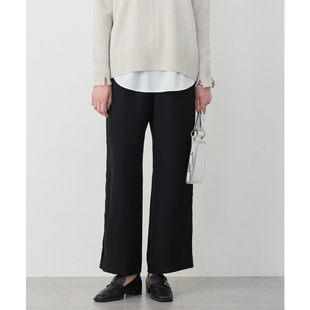 ICB时尚 女ONWARD 优雅气质丝绒线条束脚阔腿裤