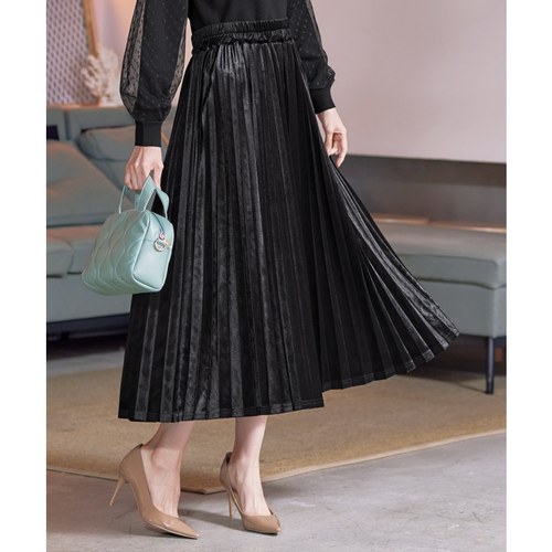 Tiaclasse可手洗时尚气质百褶设计感女士半身裙慵懒适宜onward