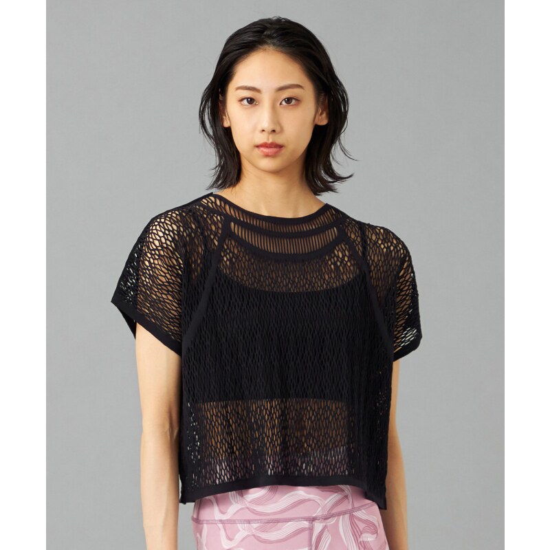 Chacott舞蹈练功服芭蕾体服无缝针织随机网眼针织T恤女ONW