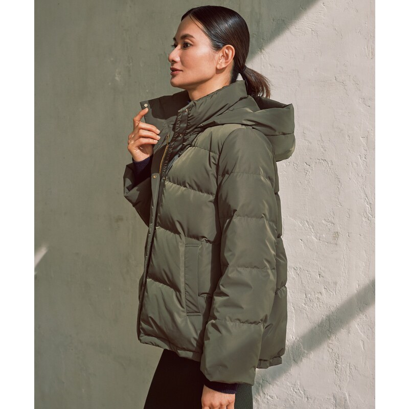 自由区日杂同款可洗涤微塔夫绸羽绒大衣外套女ONWARD