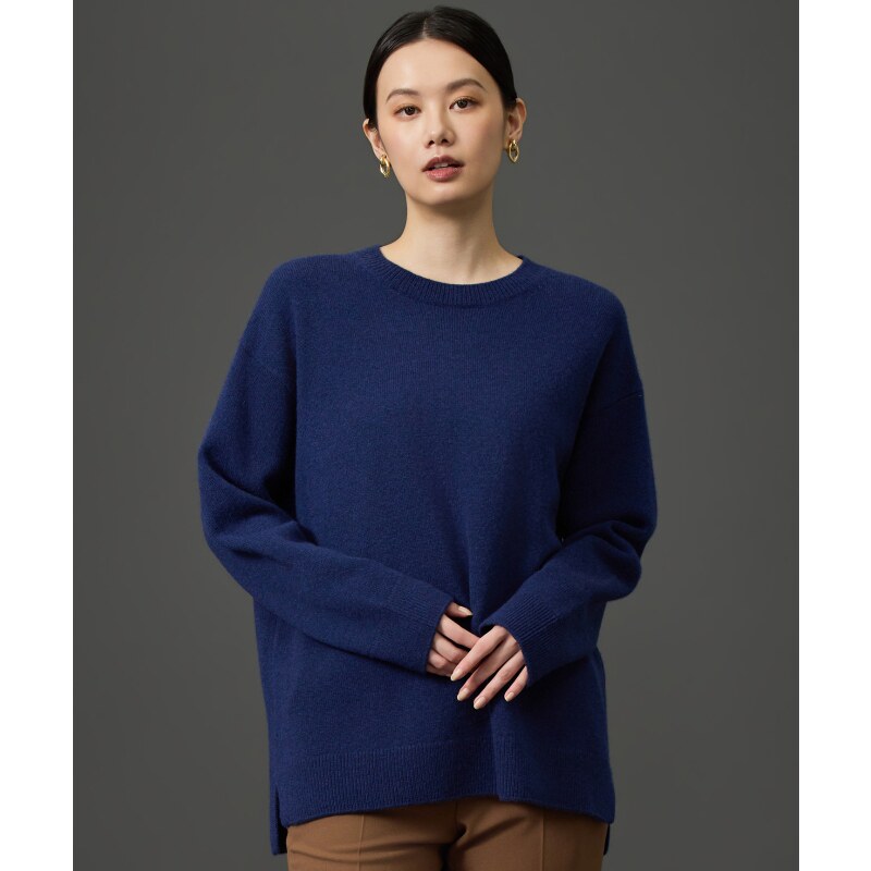 自由区简约优雅气质日杂同款羊毛羊绒混纺纯色外搭针织衫女ONWARD