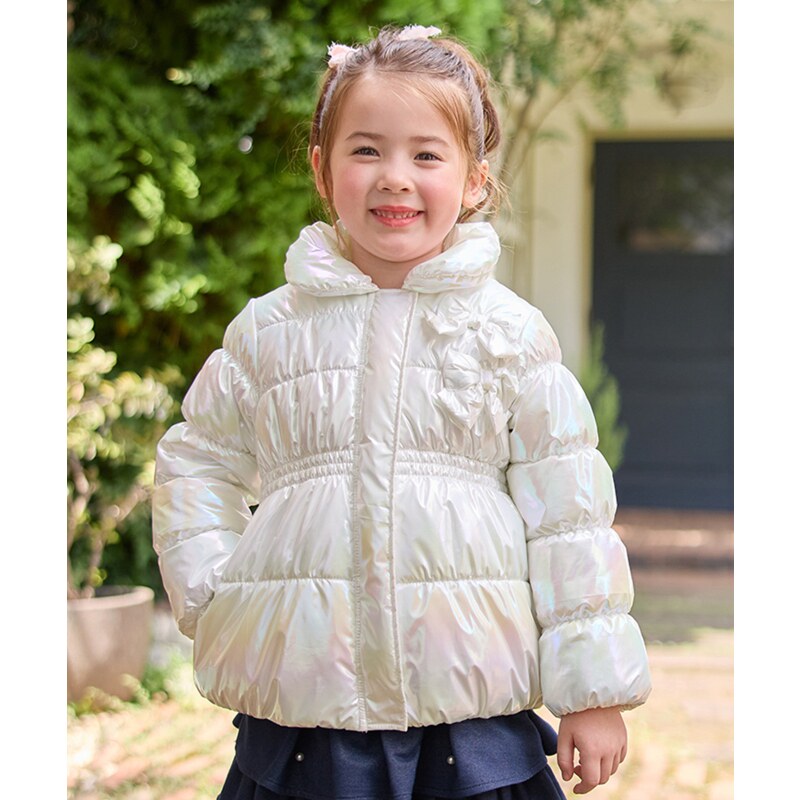 any FAM KIDS珍珠装饰×羊羔绒内衬夹棉大衣外套女童ONWARD