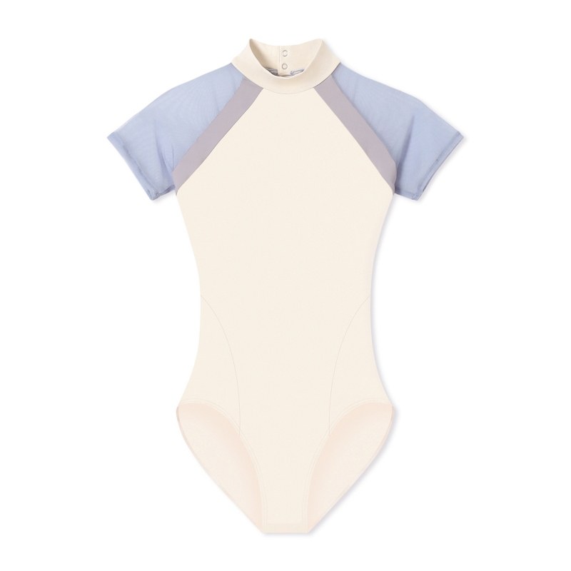 Chacott体服 AKANE TAKADA日系芭蕾舞蹈服高领蕾丝紧身衣