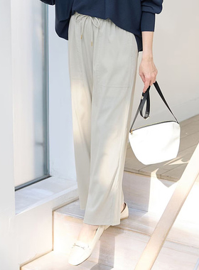 any FAM可机洗松紧腰接触凉感uv防护清凉适宜休闲裤