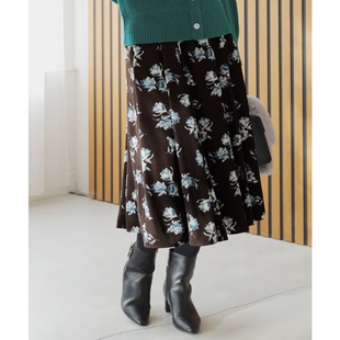 ANY SIS温柔简约气质甜美花朵褶皱半身裙女ONWARD