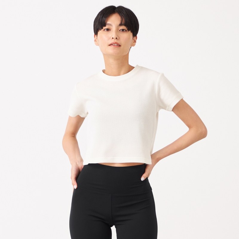 Chacott体服 BALANCE华夫格紧身设计适宜T恤女ONWARD