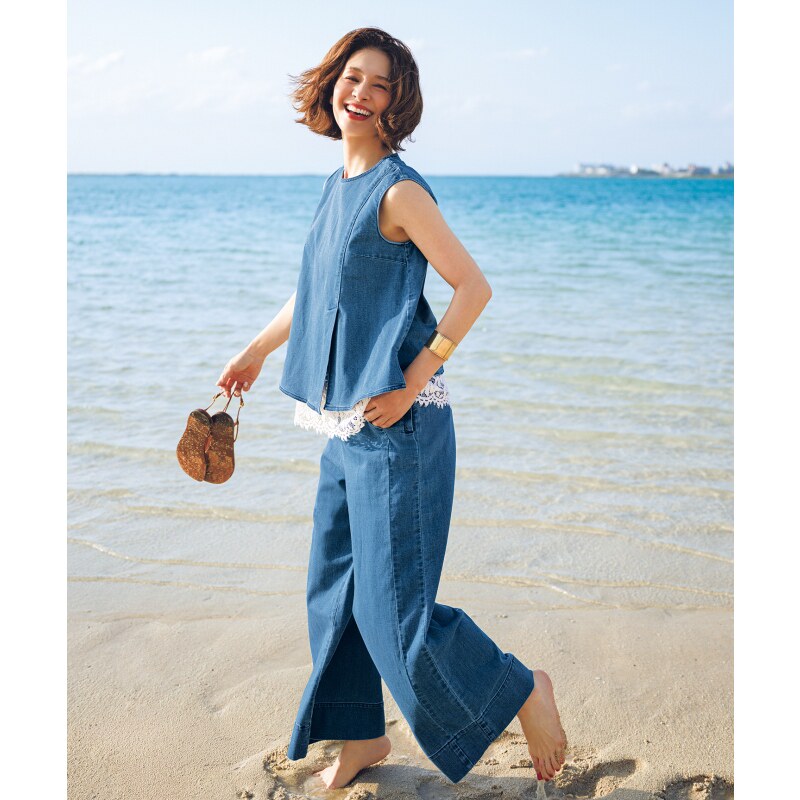 UNFILO可成套搭配UNFILODENIMlight水手休闲裤女ONWARD