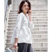 2WAY荷叶边舒适开衫 VERY×UNFILO合作款 杂志同款 女秋冬保暖ONWARD