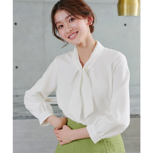 Tiaclasse温柔气质清新甜美可拆卸蝴蝶结领衬衫女ONWARD