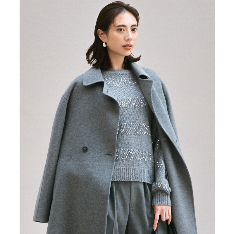 23区温柔气质亮片设计感时尚条纹针织衫女ONWARD