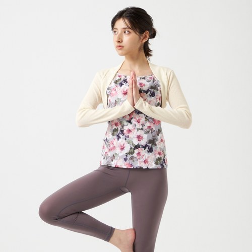 Chacott BALANCE气质温柔适宜罗纹袖套上衣女ONWARD