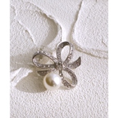 Tiaclasse气质温柔珍珠三叶草缎带胸针女ONWARD